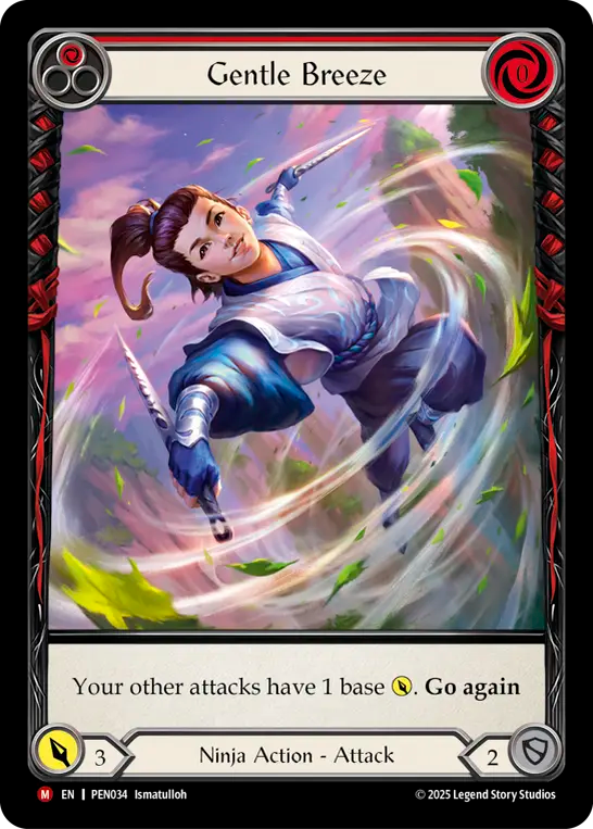 Gentle Breeze (Extended Art) (PEN034) Rainbow Foil - Compendium of Rathe