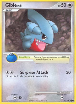 Gible (7) Holofoil - POP Series 6