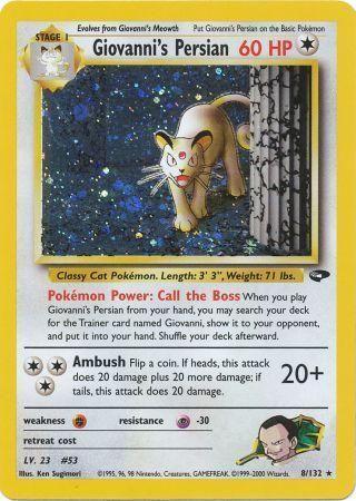 Giovanni's Persian (8) (Unlimited) Holofoil - Gym Challenge