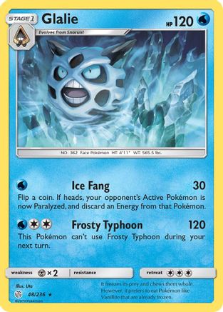 Glalie (48) Reverse Holofoil - Cosmic Eclipse