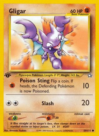 Gligar (59) (1st Edition) - Neo Genesis