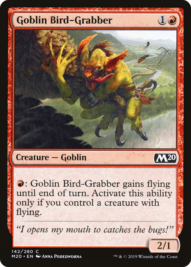 Goblin Bird-Grabber (142) - Core Set 2020 Foil