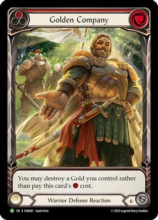 Golden Company (Red) (Extended Art) (FAB481) Rainbow Foil - Flesh and Blood: Promo Cards