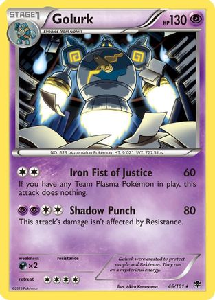 Golurk (46) Reverse Holofoil - Plasma Blast
