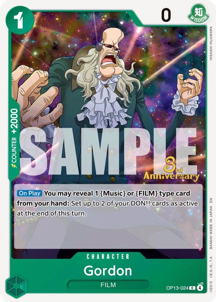 Gordon (OP13-024) 3rd Anniversary Tournament Cards