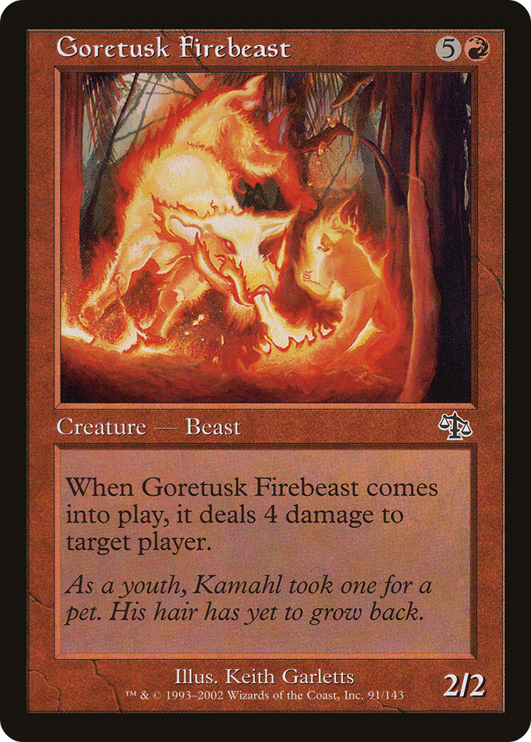 Goretusk Firebeast (091) Foil - Judgment