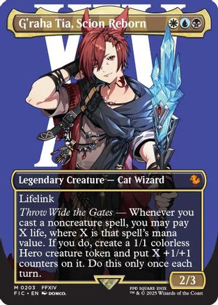 G'raha Tia, Scion Reborn (Borderless) (203) - Commander: FINAL FANTASY