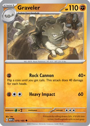 Graveler (75) Reverse Holofoil - 151