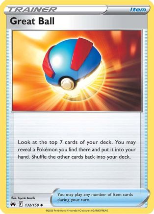 Great Ball (132) Reverse Holofoil - Crown Zenith