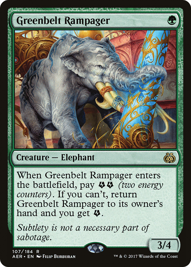Greenbelt Rampager (107) Foil - Aether Revolt