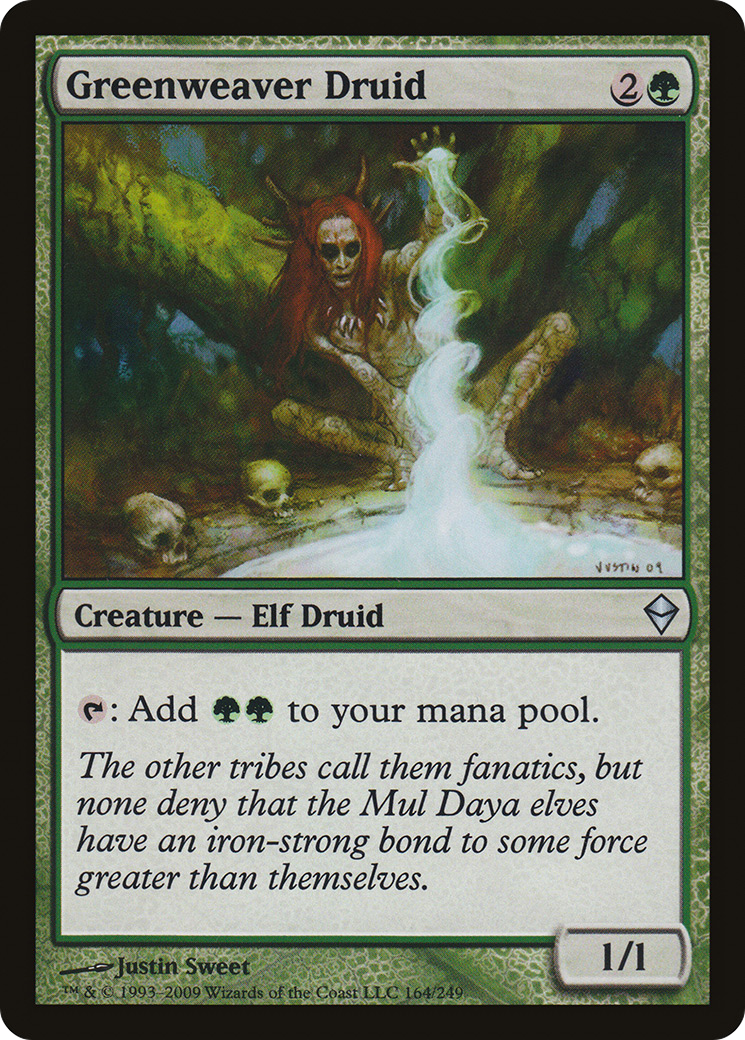 Greenweaver Druid (164) - Zendikar Foil