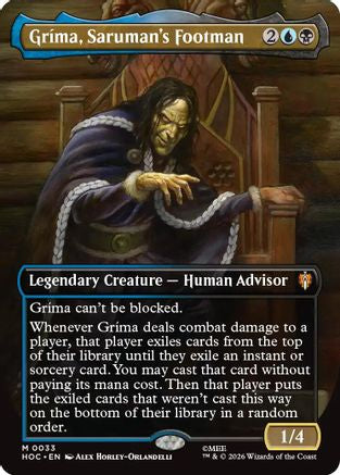 Grima, Saruman's Footman (Borderless) (033) Foil - The Hobbit: Eternal-Legal