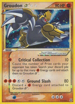 Groudon Star (111) Holofoil - Delta Species