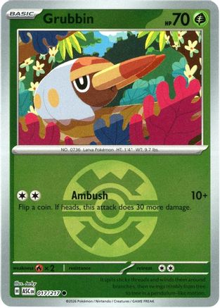 Grubbin (Quick Ball) (17) Reverse Holofoil - Ascended Heroes