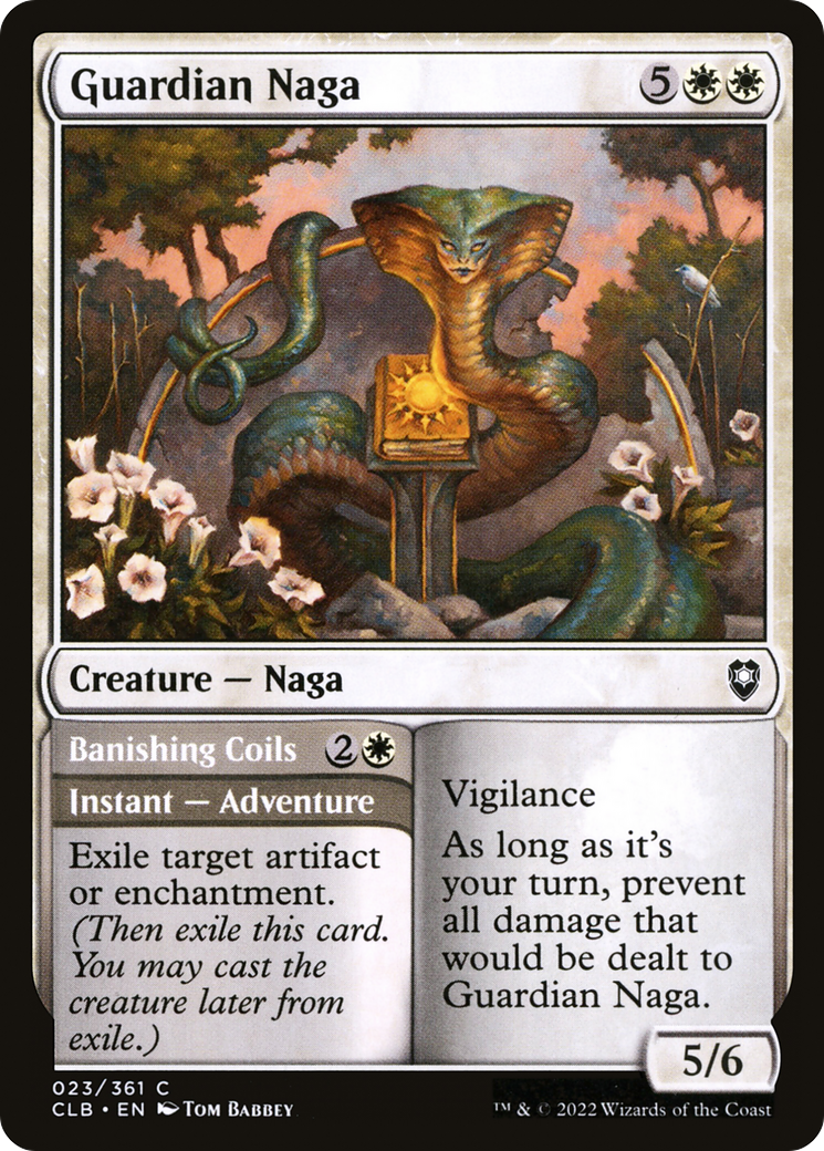 Guardian Naga // Banishing Coils (023) - Commander Legends: Battle for Baldur's Gate Foil