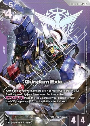 Gundam Exia (LR+) (ST07-001) Holofoil - Starter Deck 07: Celestial Drive