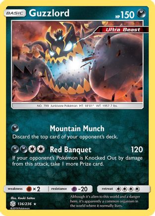 Guzzlord (136) Reverse Holofoil - Cosmic Eclipse