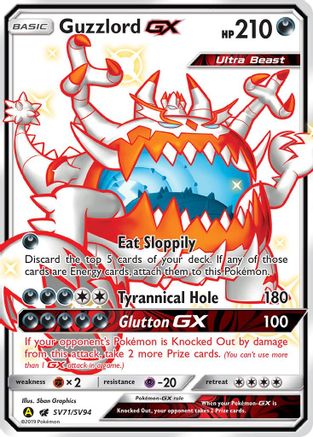 Guzzlord GX (SV71) (Shiny Vault) Holofoil - Hidden Fates