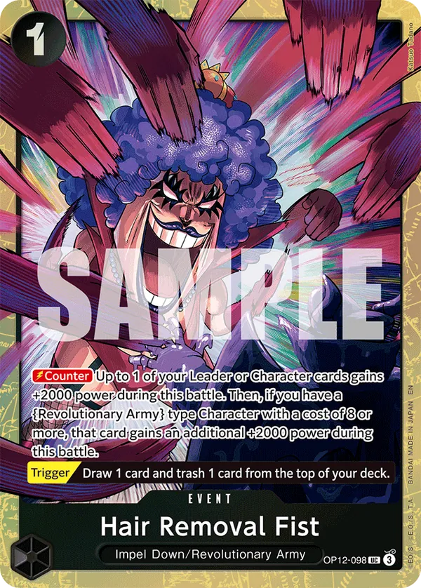 Hair Removal Fist (Premium Card Collection -Best Selection Vol. 5-) (OP12-098) Foil