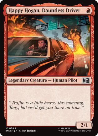 Happy Hogan, Dauntless Driver (545) Foil - Commander: Marvel Super Heroes