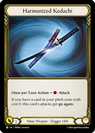 Harmonized Kodachi (Left) (Golden) (FAB300) Cold Foil - Flesh and Blood: Promo Cards