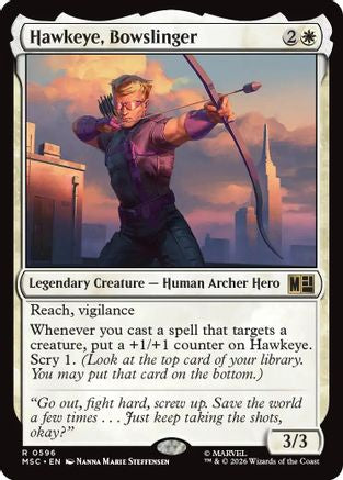Hawkeye, Bowslinger (596) Foil - Commander: Marvel Super Heroes