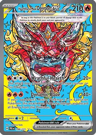 Hearthflame Mask Ogerpon ex (Alternate Full Art) (148) Holofoil - Prismatic Evolutions