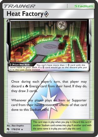 Heat Factory Prism Star (178) Holofoil - Lost Thunder