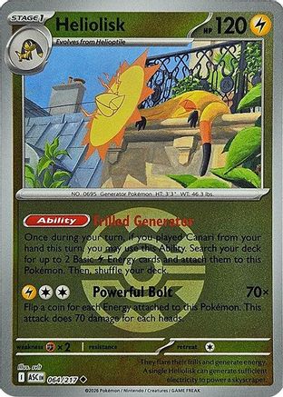 Heliolisk (Quick Ball) (64) Reverse Holofoil - Ascended Heroes