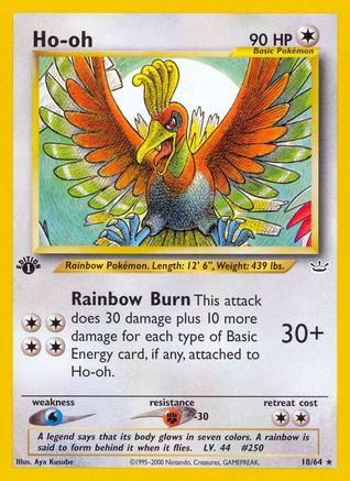 Ho-oh (18) (1st Edition) - Neo Revelation