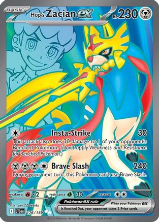 Hop's Zacian ex (Full Art) (176) Holofoil - Journey Together
