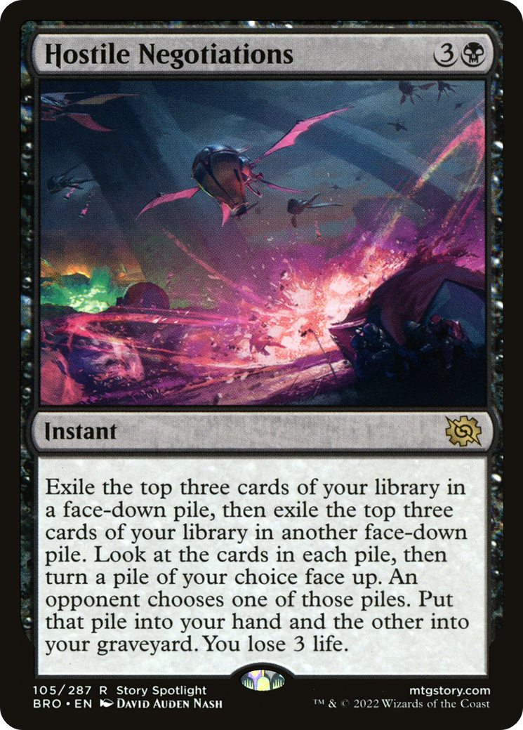 Hostile Negotiations (105) - The Brothers' War Foil
