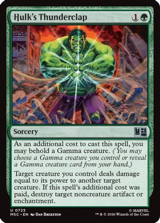 Hulk's Thunderclap (725) Foil - Commander: Marvel Super Heroes
