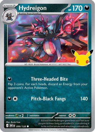 Hydreigon (99) Holofoil - 30th Celebration