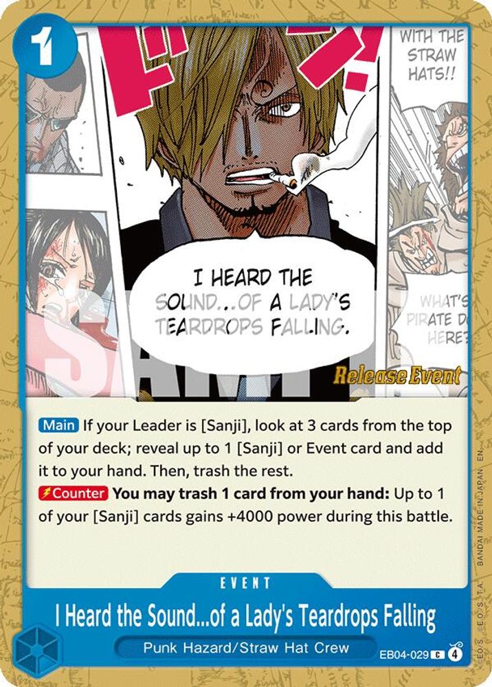 I Heard the Sound...of a Lady's Teardrops Falling (EB04-029) Release Event Cards