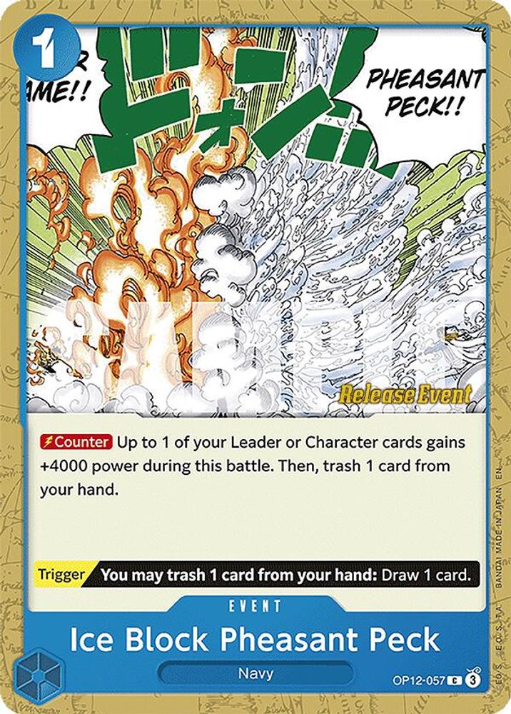 Ice Block Pheasant Peck (OP12-057) Release Event Cards