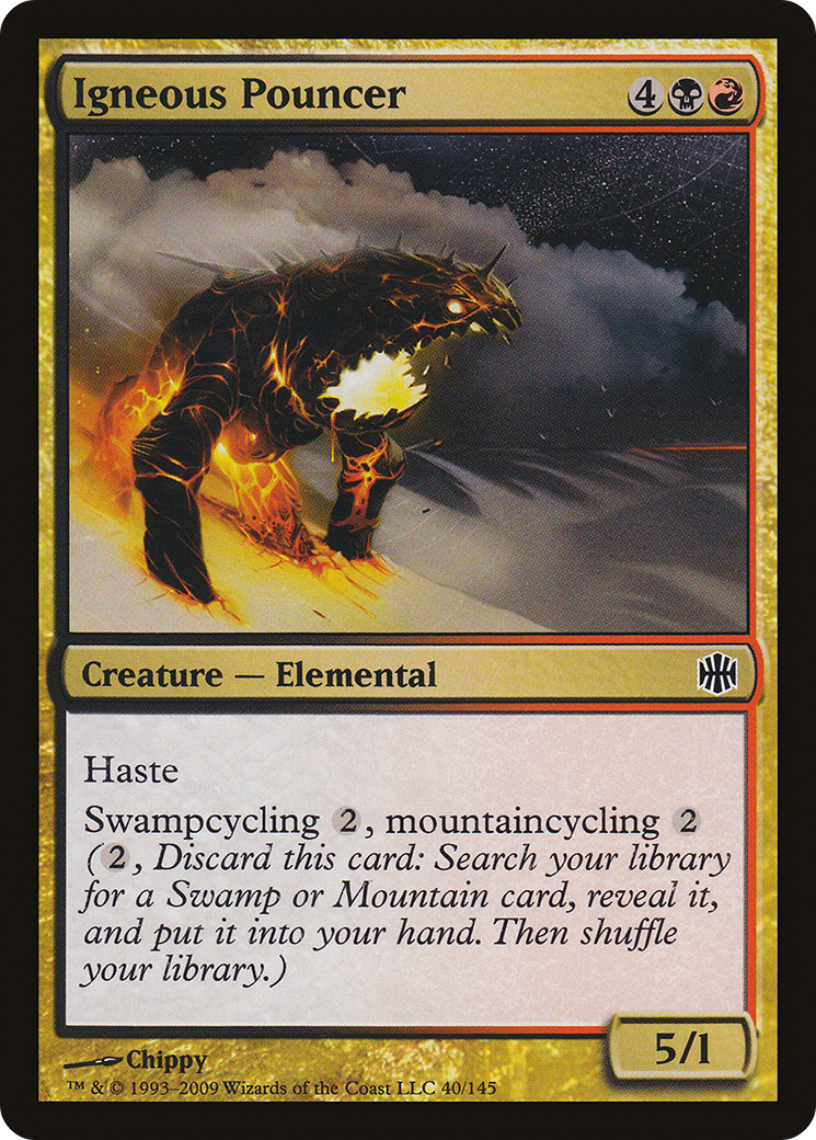 Igneous Pouncer (040) Foil - Alara Reborn