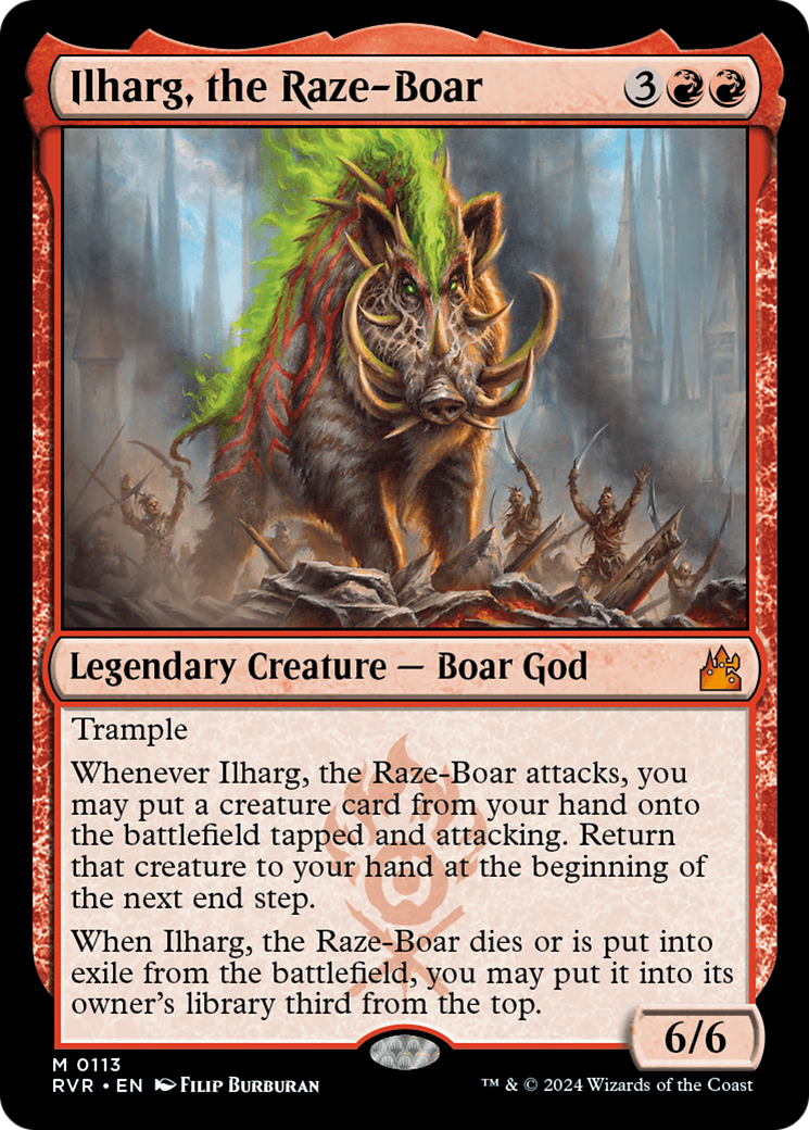 Ilharg, the Raze-Boar (113) Foil - Ravnica Remastered