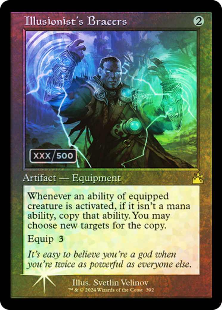 Illusionist's Bracers (Retro) (Serial Numbered) (392) Foil - Ravnica Remastered