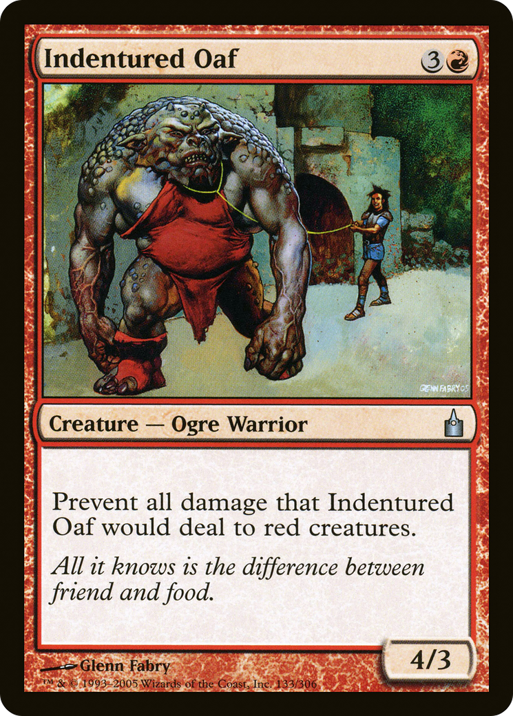 Indentured Oaf (133) Foil - Ravnica: City of Guilds