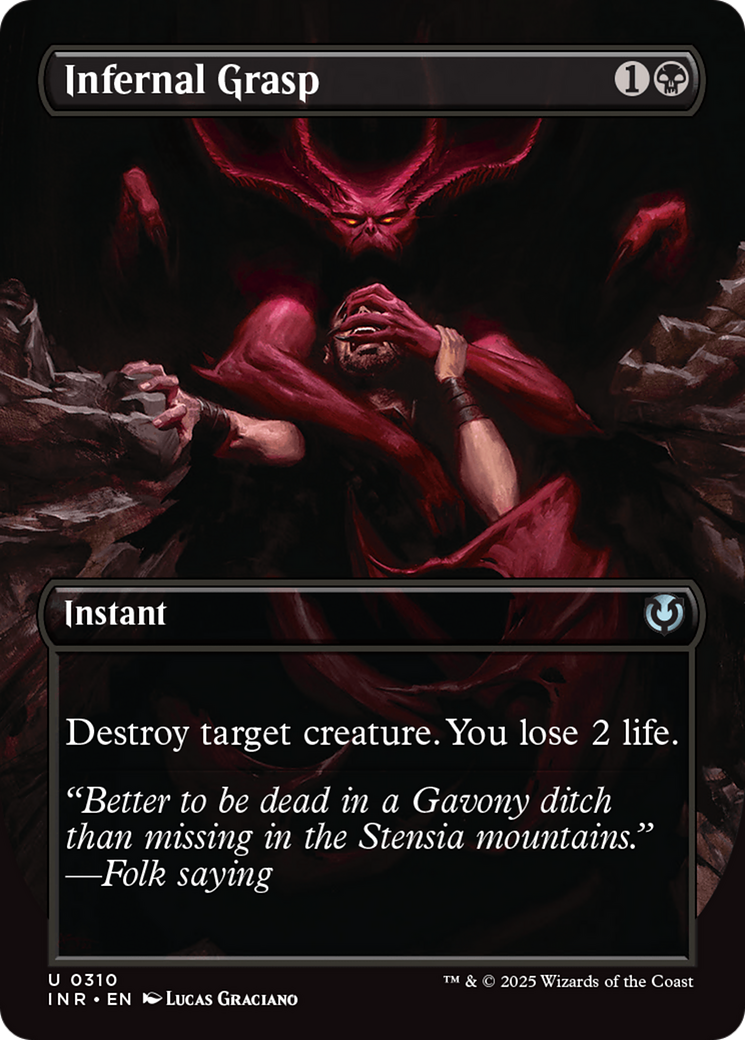 Infernal Grasp (Borderless) (310) Foil - Innistrad Remastered
