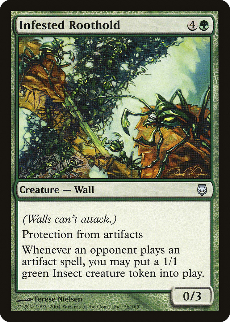 Infested Roothold (076) Foil - Darksteel