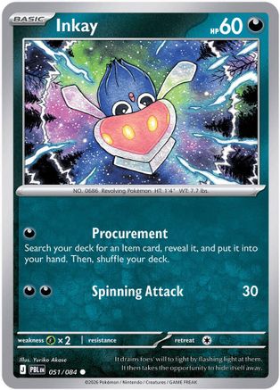 Inkay (51) Reverse Holofoil - Pitch Black