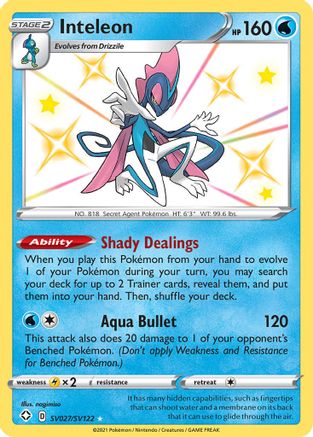 Inteleon (SV027) (Shiny Vault) Holofoil - Shining Fates