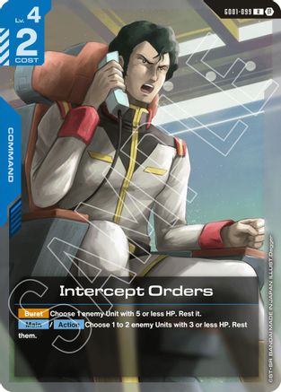 Intercept Orders (GD01-099) Holofoil - Edition Beta
