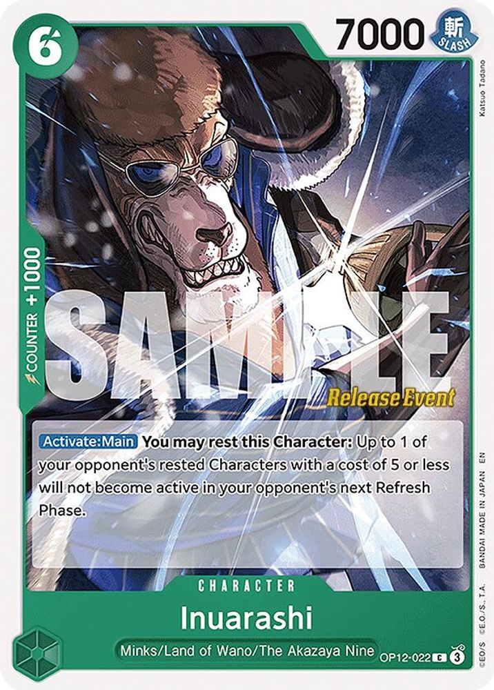 Inuarashi (OP12-022) Release Event Cards