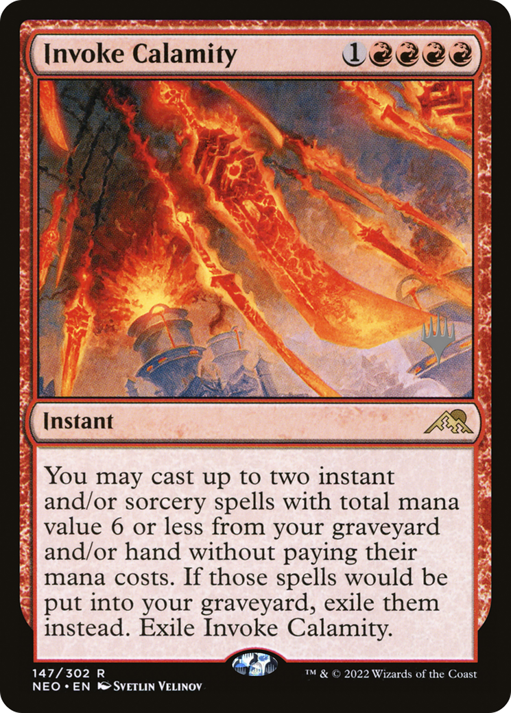 Invoke Calamity (147p) - Kamigawa: Neon Dynasty Promos Foil