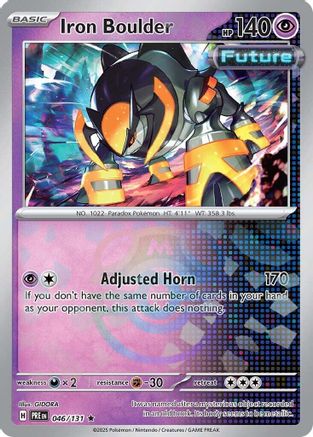 Iron Boulder (Master Ball Pattern) (46) Reverse Holofoil - Prismatic Evolutions