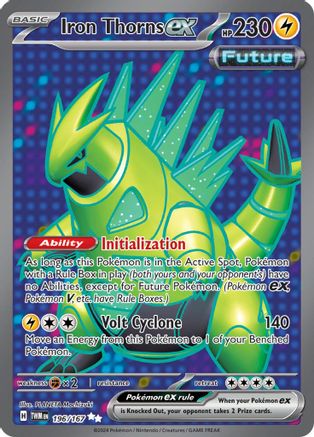Iron Thorns ex (Full Art) (196) Holofoil - Twilight Masquerade