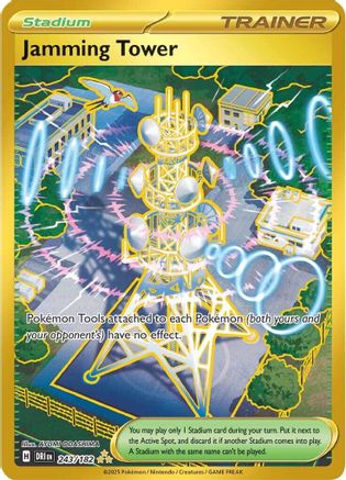 Jamming Tower (Gold) (243) Holofoil - Destined Rivals